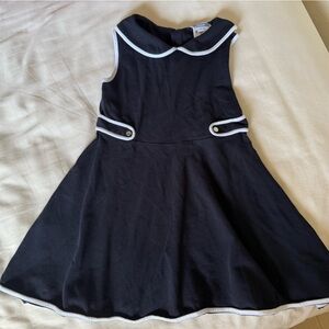 Jacadi Navy Dress with White Trim